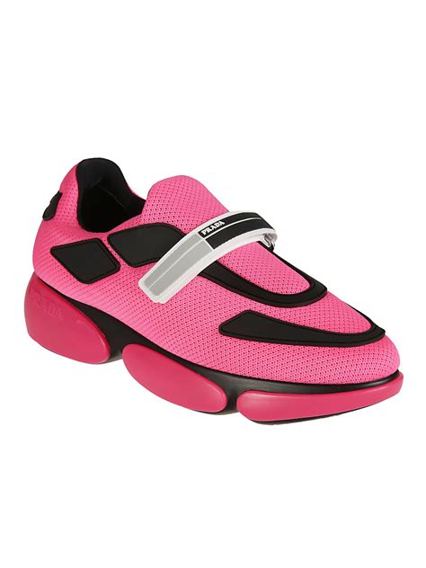 pink prada shoes sneakers|Prada pink platform sneakers.